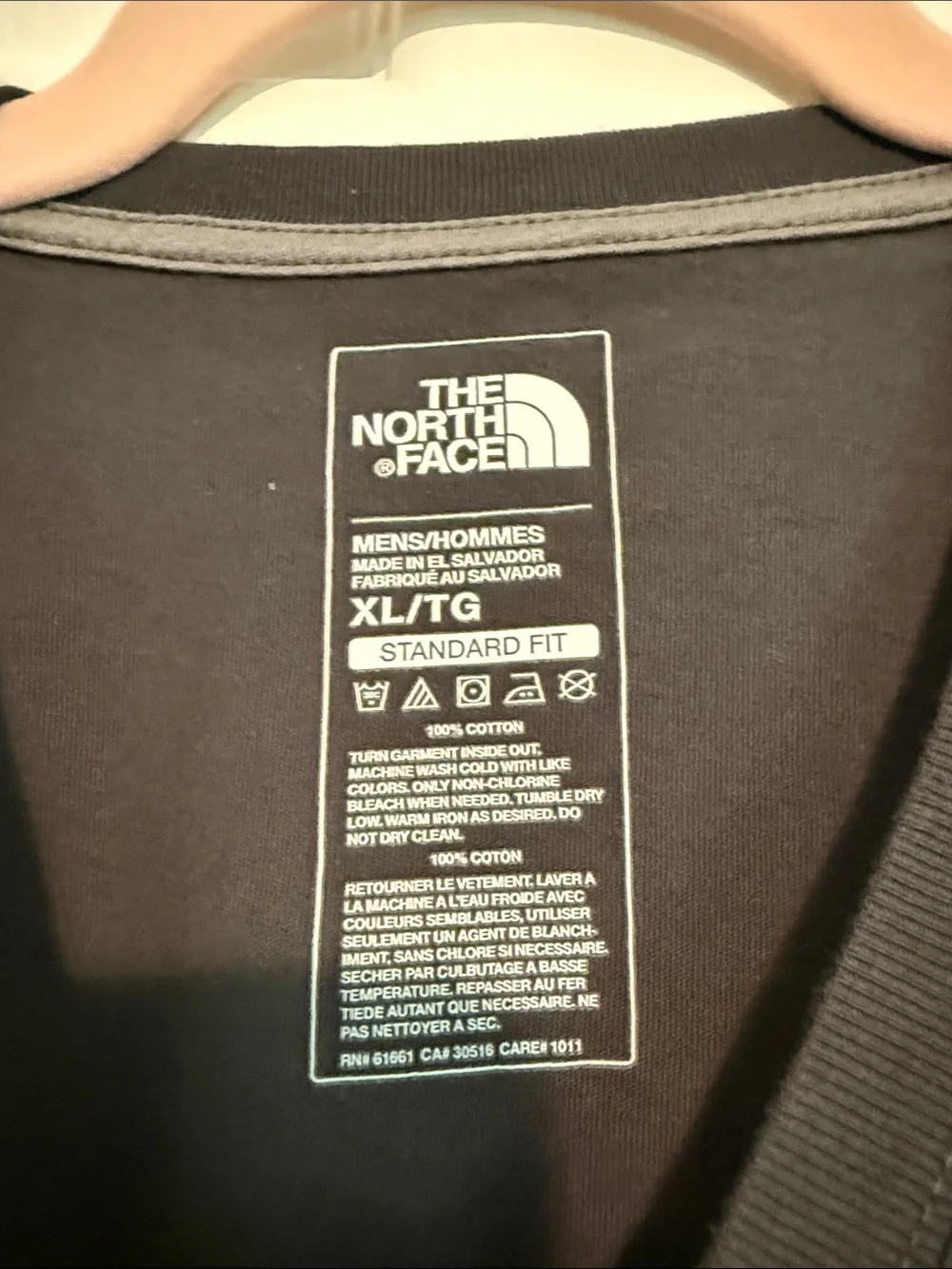 The North Face Charcoal Gray Tee with Blue & Neon Green Graphic